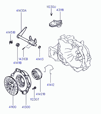 Buessing 41100-02010 - Clutch & release fork: 1 pcs. autospares.lv