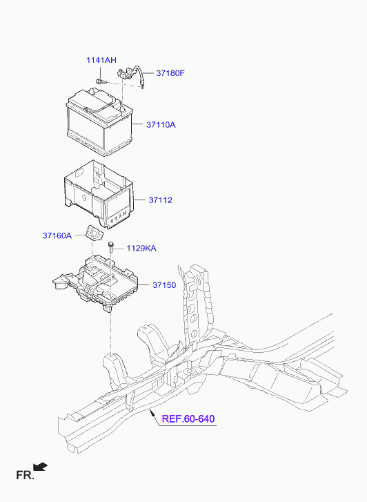 KIA 37110-H5610 - Starter Battery autospares.lv