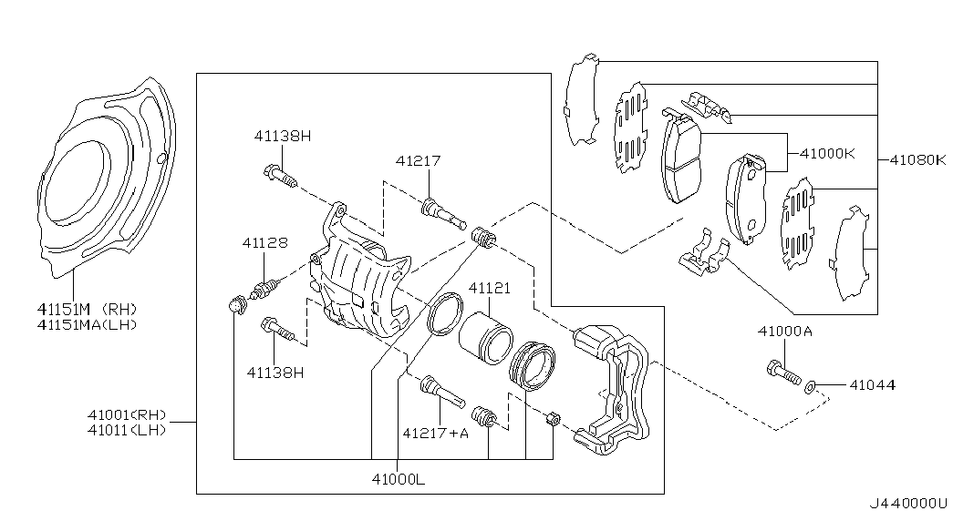 NISSAN 41011-2Y500 - Guide Sleeve Kit, brake caliper autospares.lv