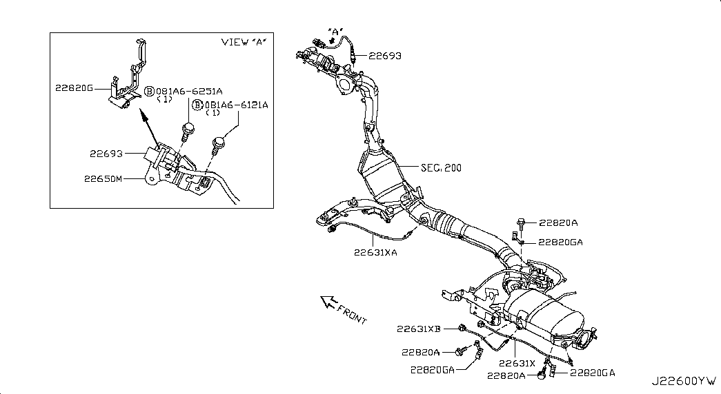 Infiniti 22693 5X20A - Lambda Sensor autospares.lv