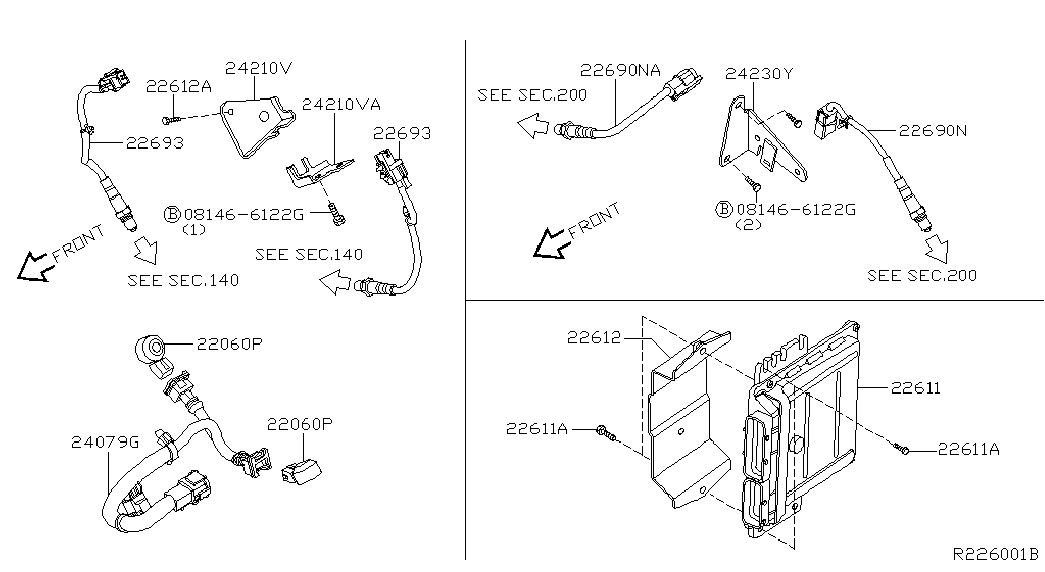 Chrysler 226A07S001 - Lambda Sensor autospares.lv