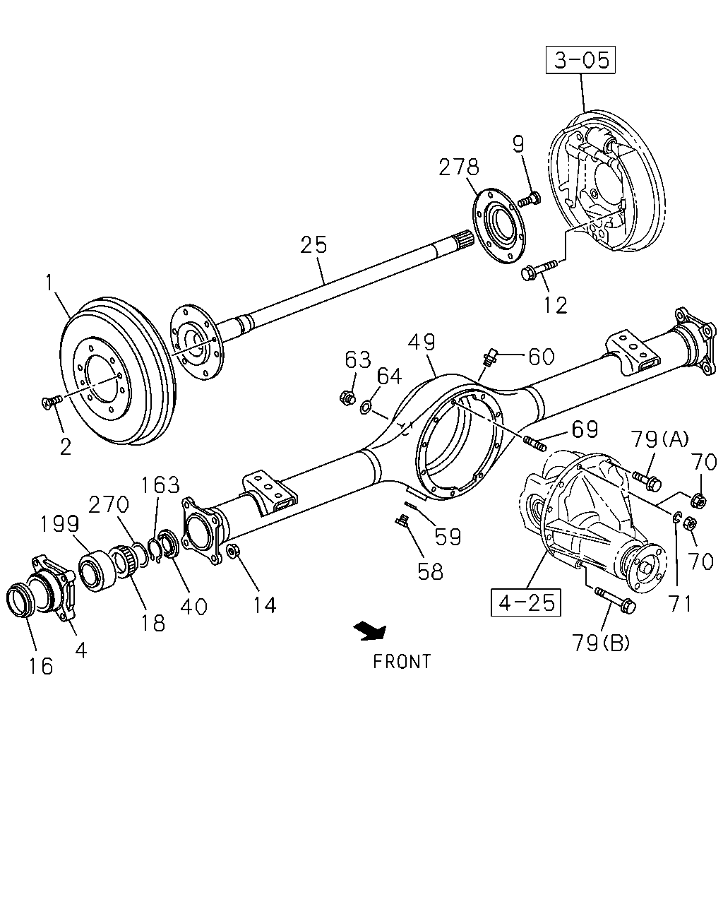 ISUZU 8-98009-341-0 - 4-20 - rear axle case and shaft: 02 pcs. autospares.lv