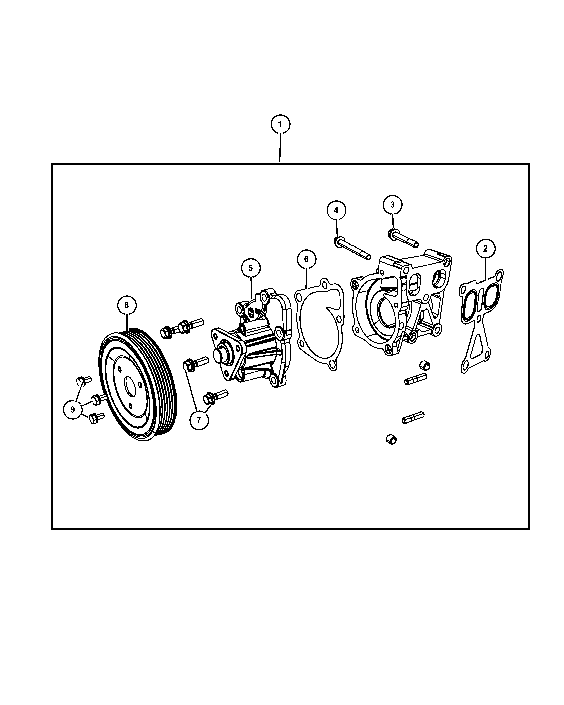 Dodge 5047 138AA - Water pump and related parts 2.0l [ecn] 2.4l [ed3]: 1 pcs. autospares.lv