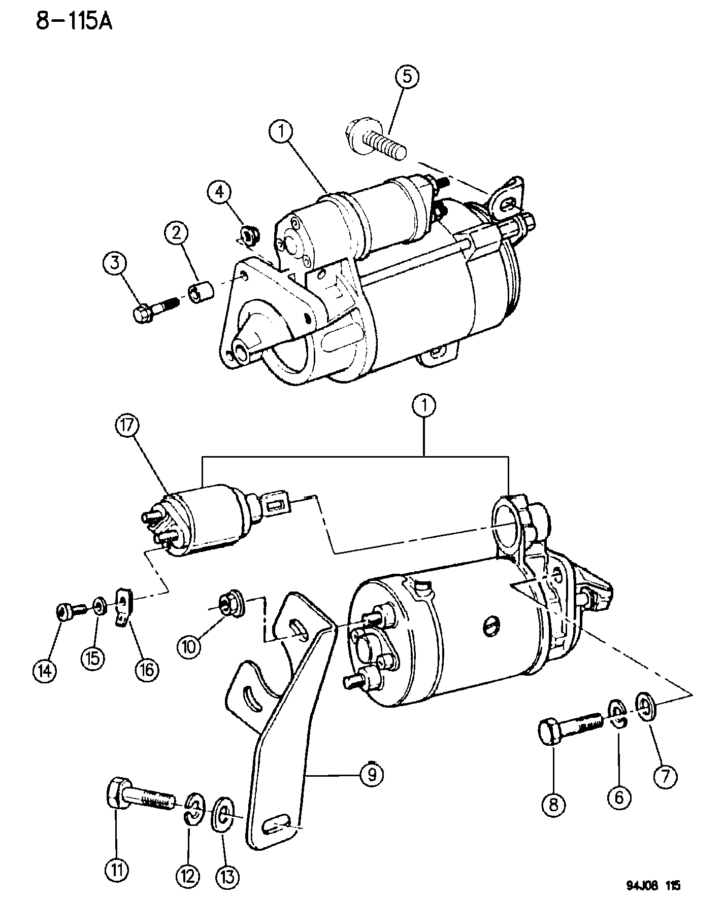 Chrysler 56 026 851 - Starter and mounting, diesel engine, europe: 001 pcs. autospares.lv