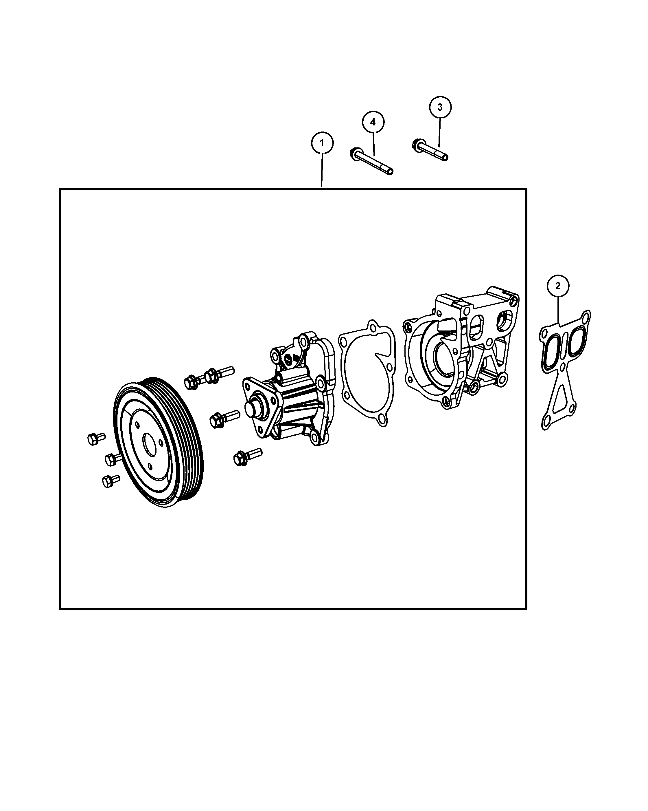 Jeep 5047 138AC - Water pump and related parts: 1 pcs. autospares.lv