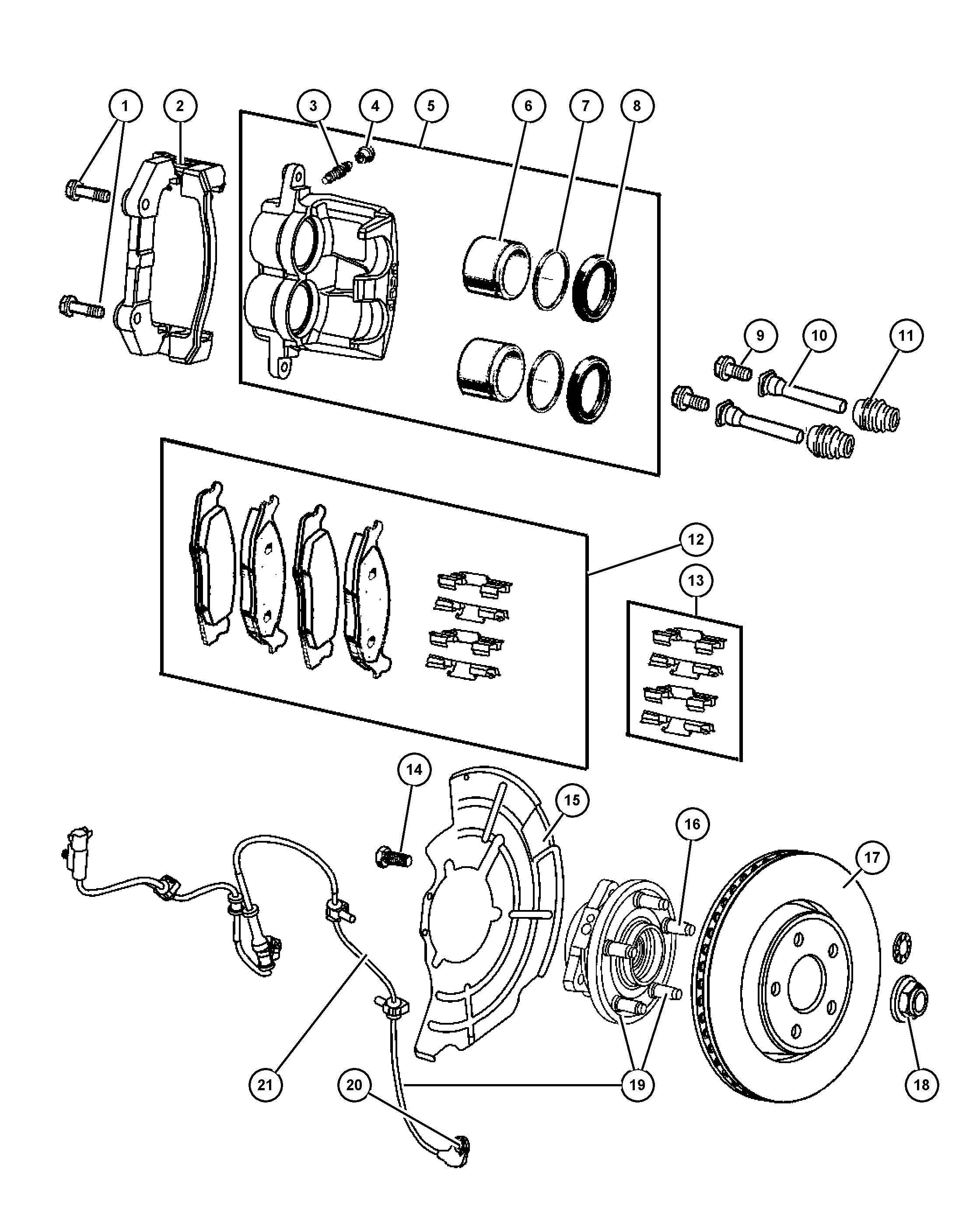 FIAT 52089 434AC - Front disc brake caliper with [ek0,ev0,ez0,ex0]: 2 pcs. autospares.lv