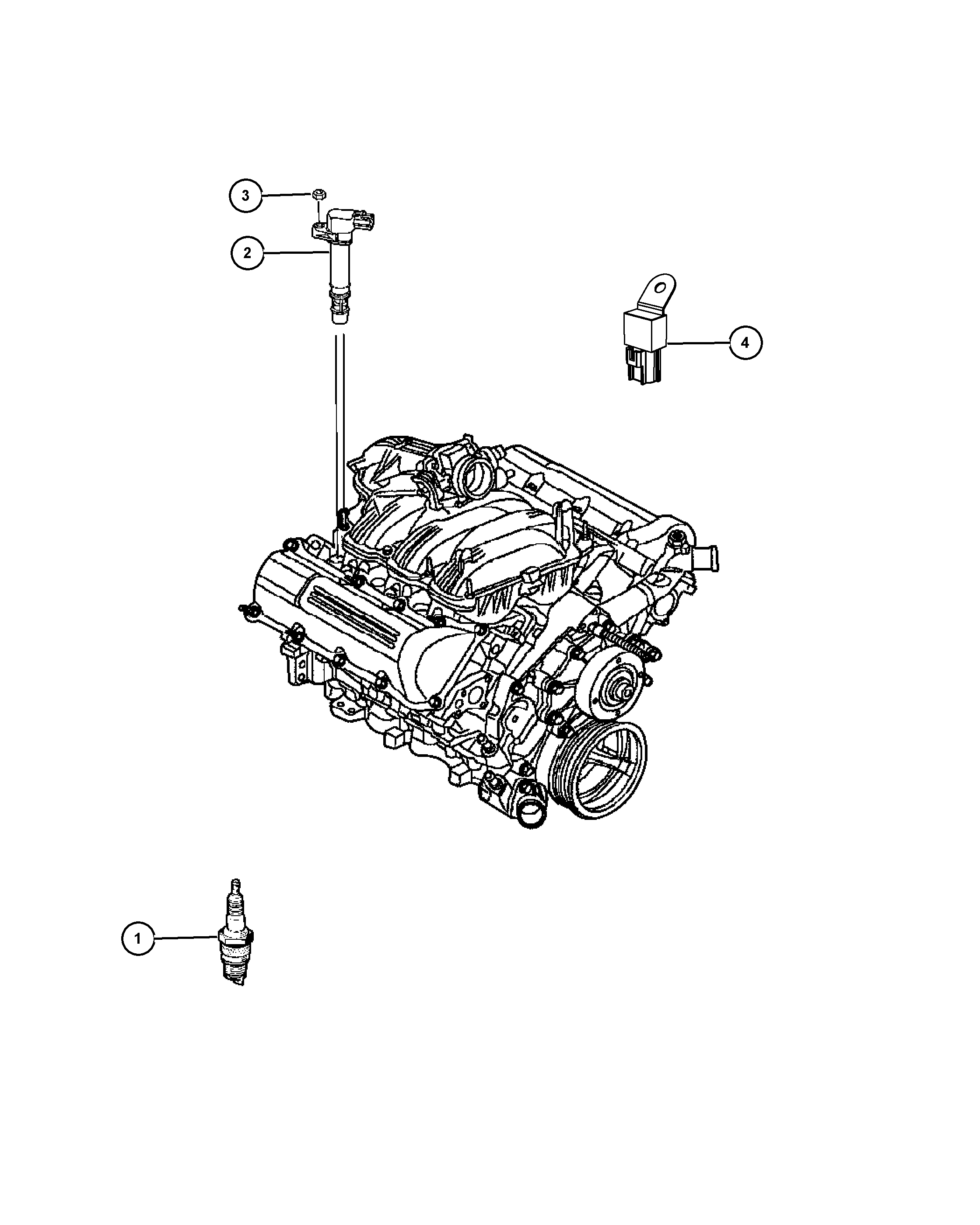 Chrysler SP 149125 AD - Spark plugs, ignition coil 3.6l [erb]: 6 pcs. autospares.lv