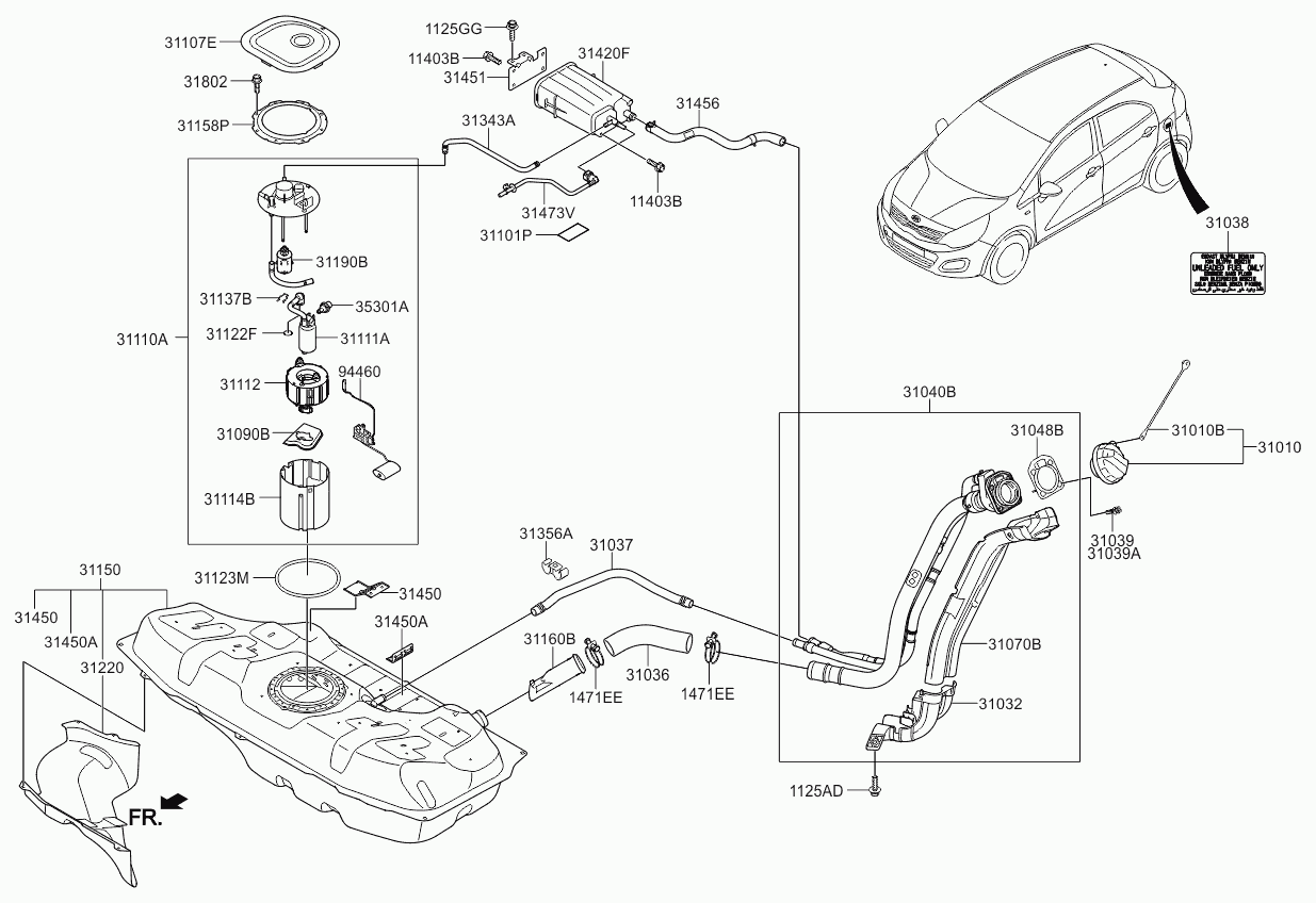 Hyundai 311181R000 - Gasket, intake manifold autospares.lv