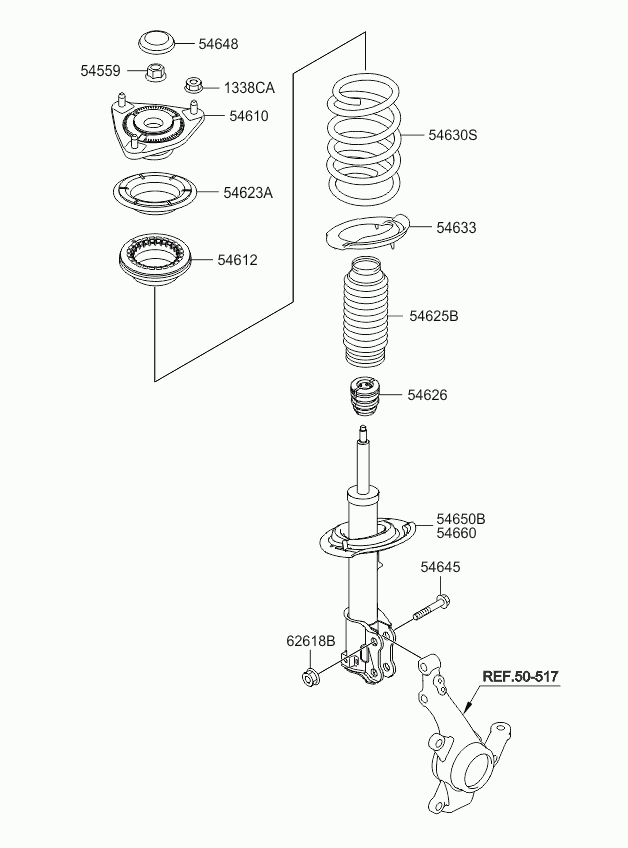 KIA 54661A-6560 - Shock Absorber autospares.lv