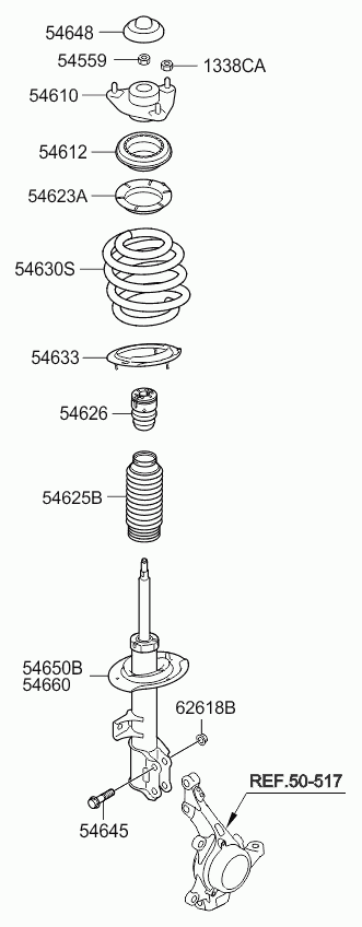 Opel 546123R000 - Front spring & strut: 2 pcs. autospares.lv