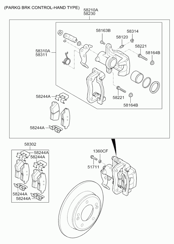 Buessing 58302-A2A30 - Rear wheel brake: 1 pcs. autospares.lv