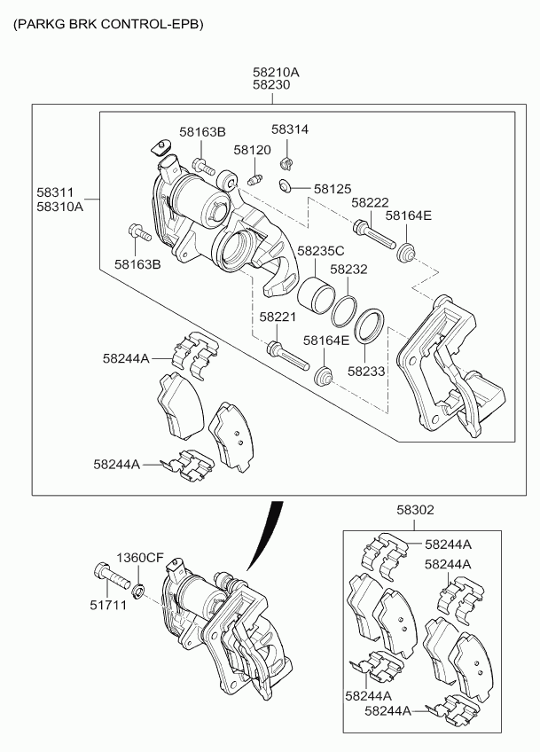 KIA 58311 A2A30 - Rear wheel brake: 1 pcs. autospares.lv