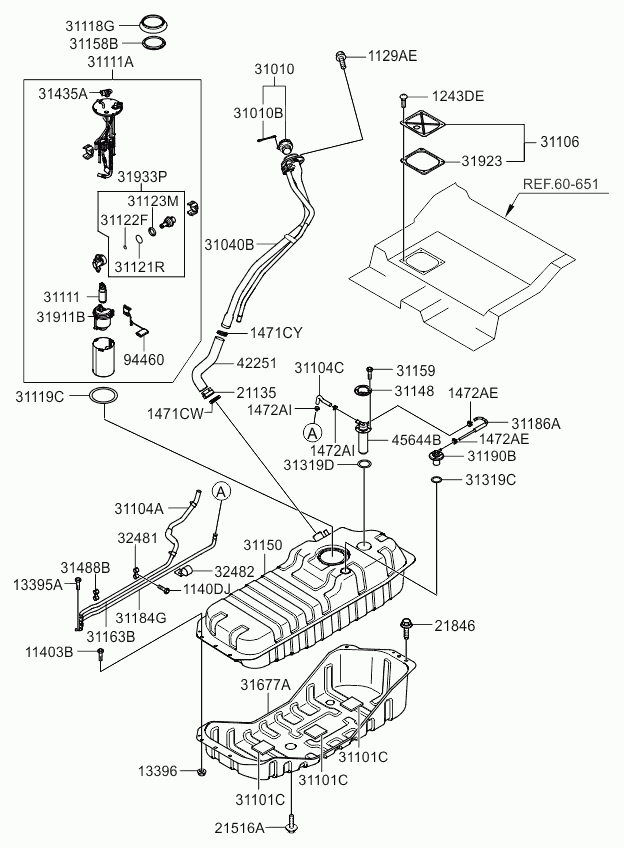 Hyundai 311113L000 - Fuel Pump autospares.lv