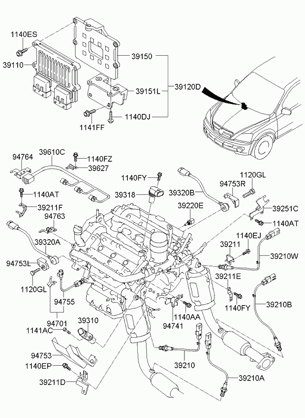 Hyundai 392103C850 - Electronic control: 1 pcs. autospares.lv