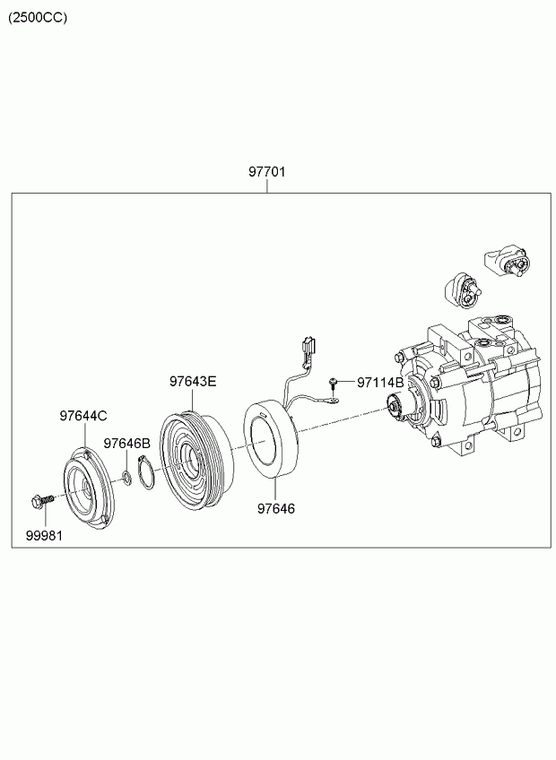 KIA 97701-3E050 - A/c system - cooler line, front: 1 pcs. autospares.lv