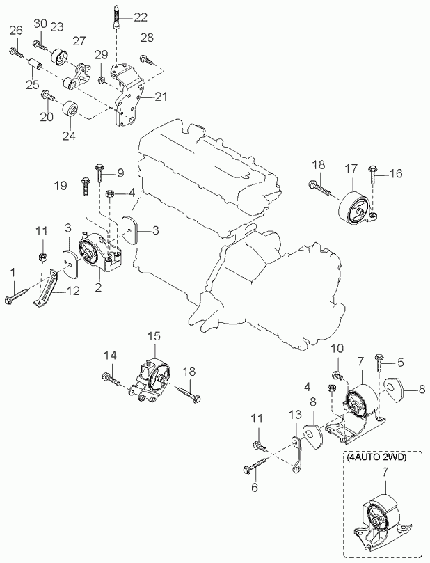 Buessing 24810-38001 - Engine & transaxle mounting: 1 pcs. autospares.lv