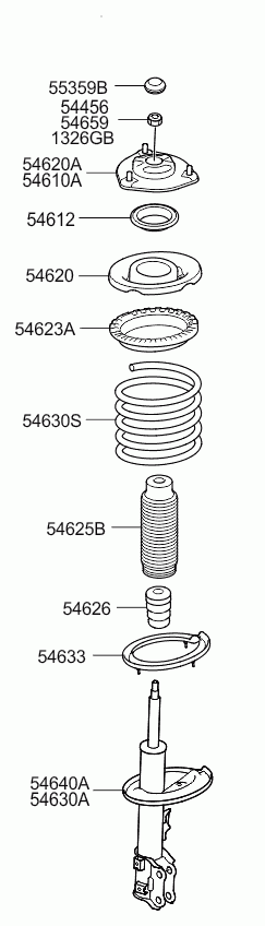 PEUGEOT 546122C000 - Front spring & shock absorber: 2 pcs. autospares.lv