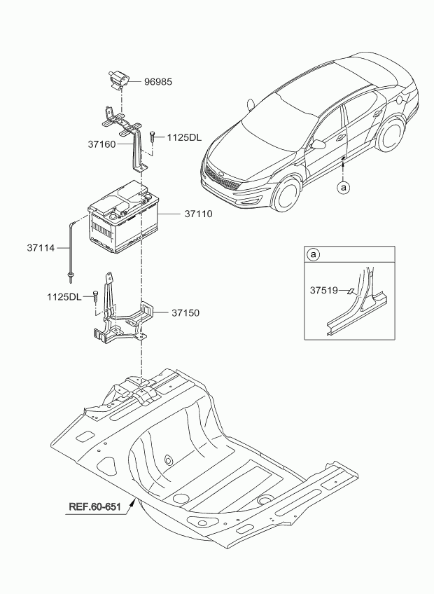 Hyundai 371104U000 - Starter Battery autospares.lv