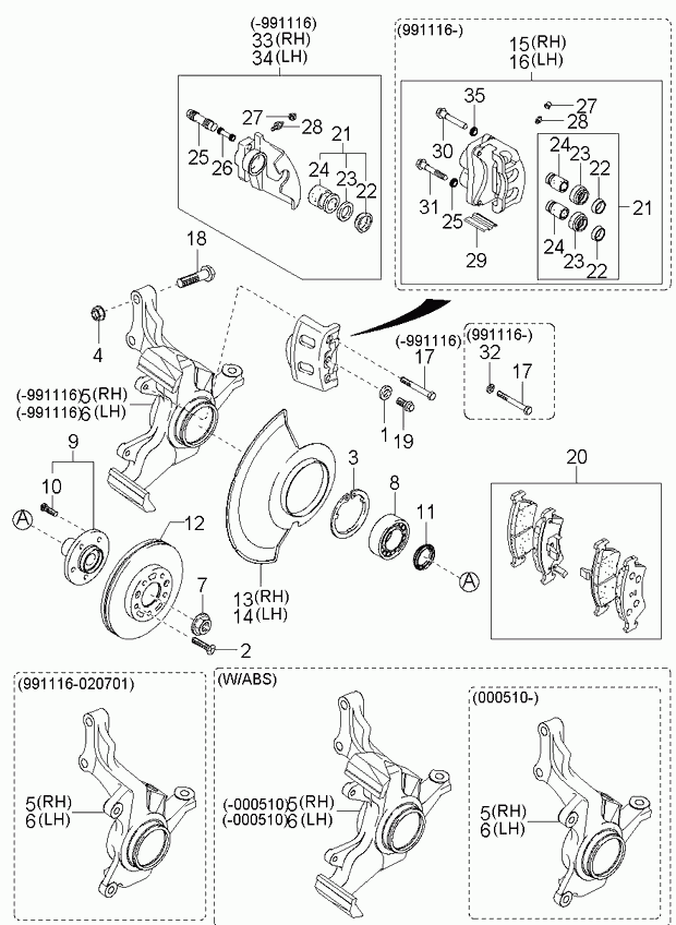 Hyundai 51720-FL047 - Wheel hub, bearing Kit autospares.lv