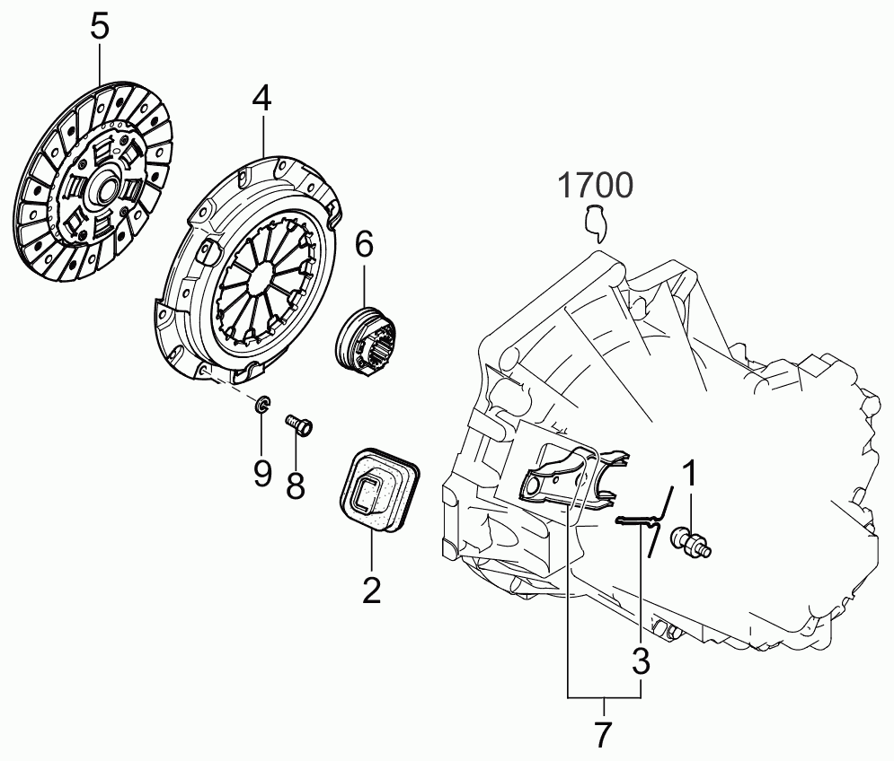 KIA 0K2A3-16-410 - Clutch disc & cover: 1 pcs. autospares.lv