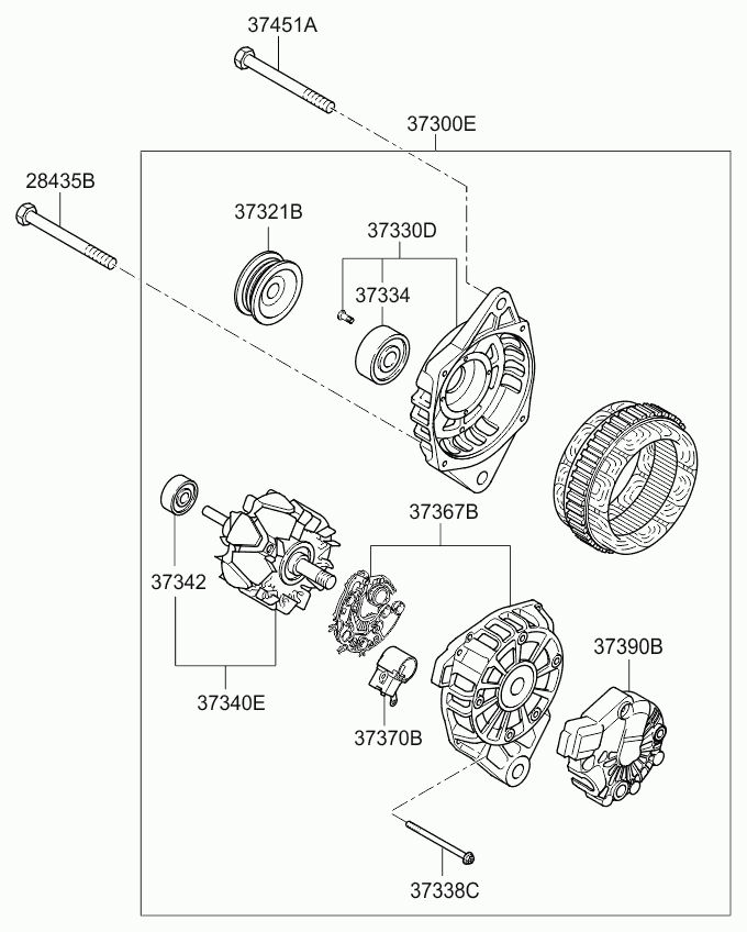 KIA 37300-2A500 - Alternator: 1 pcs. autospares.lv