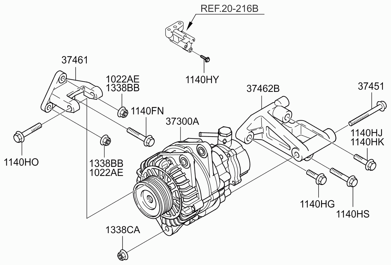 Hyundai 373004X900 - Alternator: 1 pcs. autospares.lv