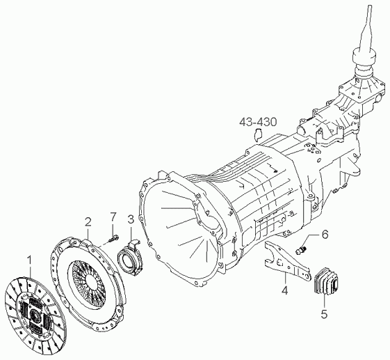 KIA 41412-4Z-000 - Clutch & release fork: 1 pcs. autospares.lv