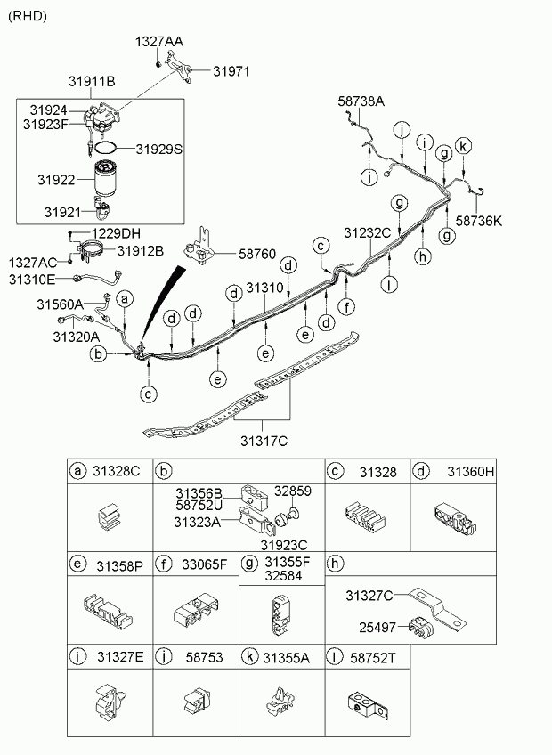 Hyundai 3192317500 - Fuel system: 1 pcs. autospares.lv