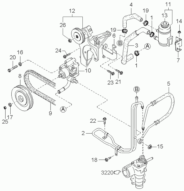 Buessing 0K017-32-611 - Power steering system: 1 pcs. autospares.lv