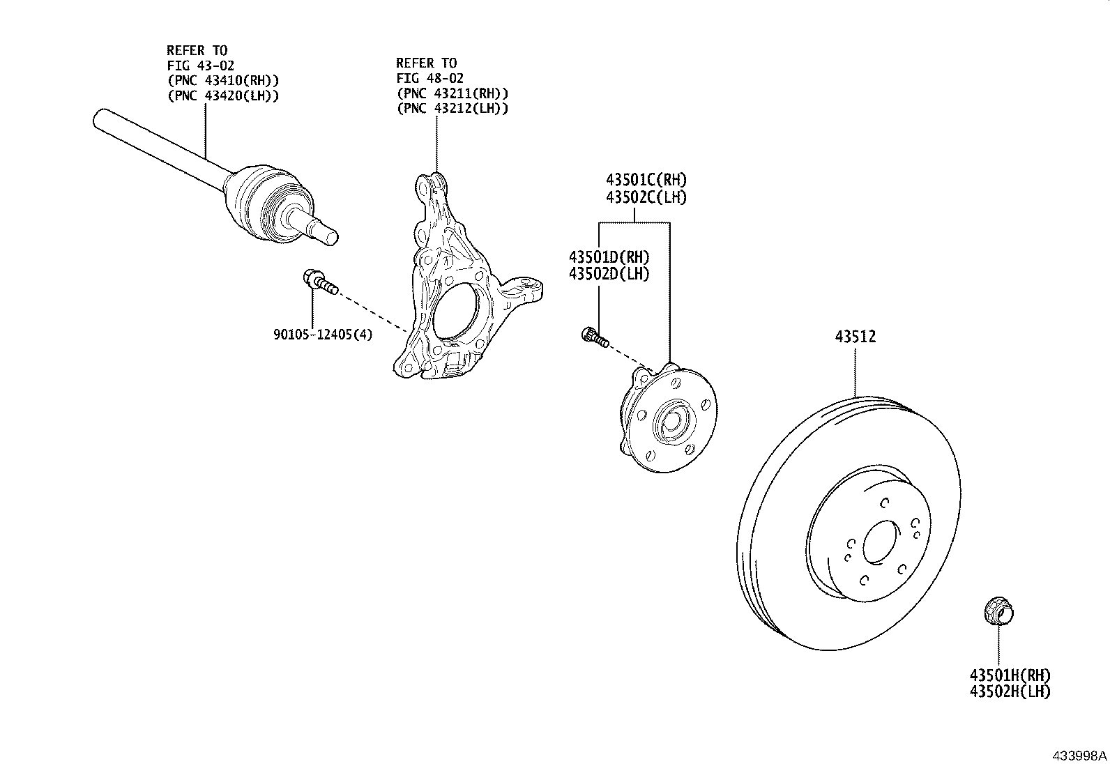 TOYOTA 4355033020 - Wheel hub, bearing Kit autospares.lv