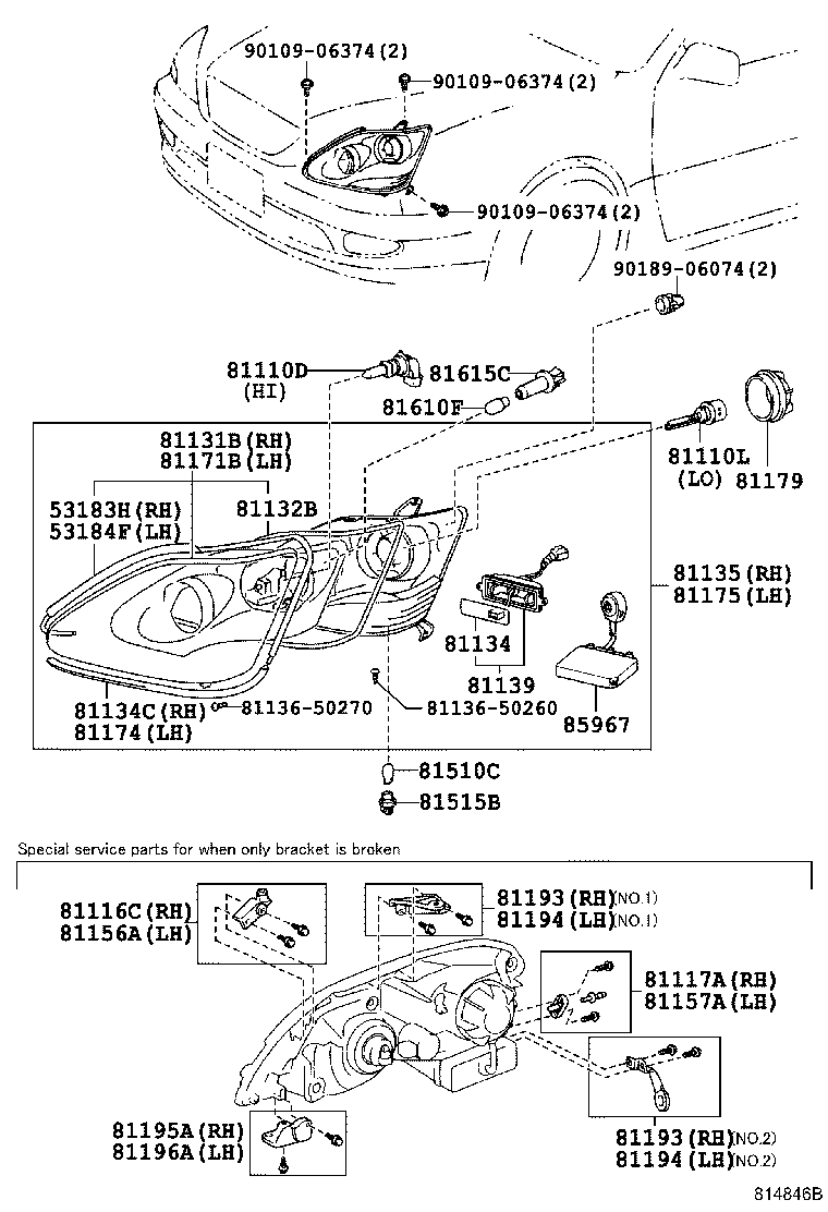 TOYOTA 90981-20010 - Bulb, headlight autospares.lv