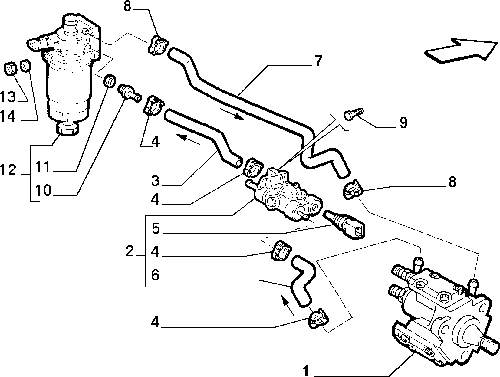 Opel 46472179 - Fuel supply and injection (var.: 1/rev.: 0): 01 pcs. autospares.lv