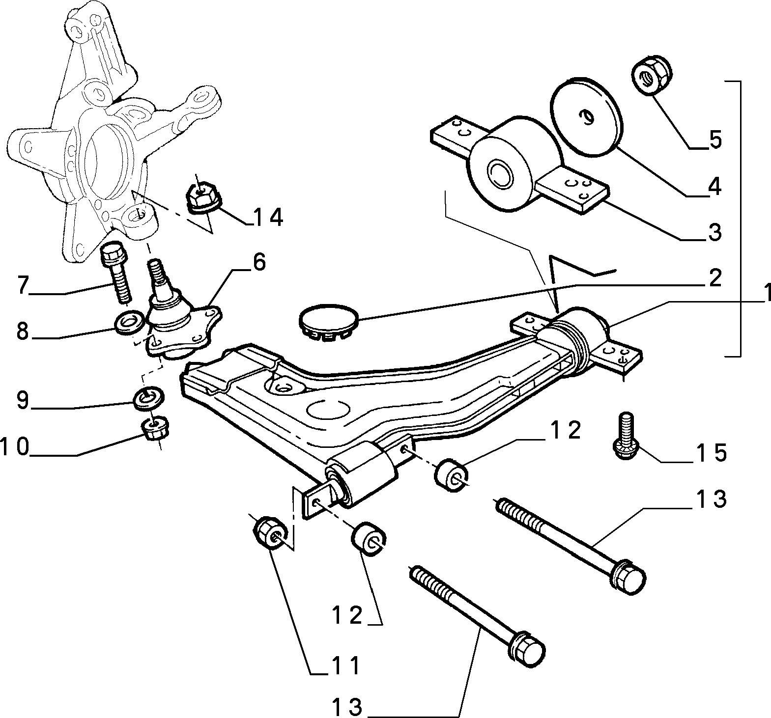 FIAT 82480099 - Front suspension (var.: 1/rev.: 0): 02 pcs. autospares.lv