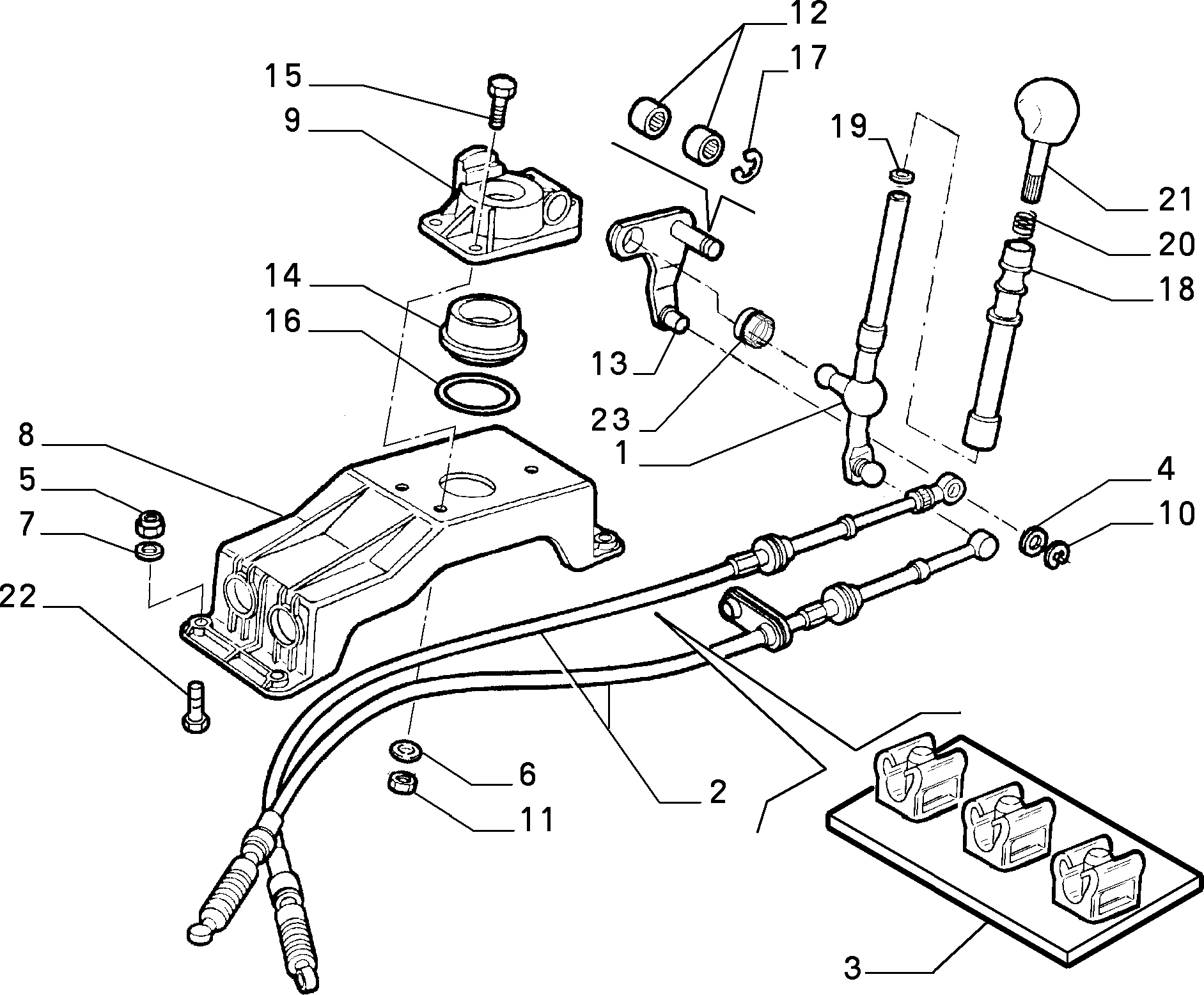 FIAT 18751621 - Transmission outer controls (var.: 3/rev.: 0): 02 pcs. autospares.lv