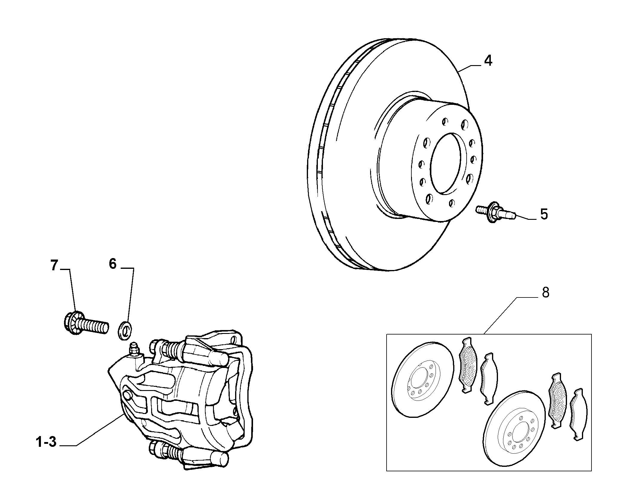 Alfarome/Fiat/Lanci 71739635 - Front wheel brakes (var.: 1/rev.: 0): 02 pcs. autospares.lv