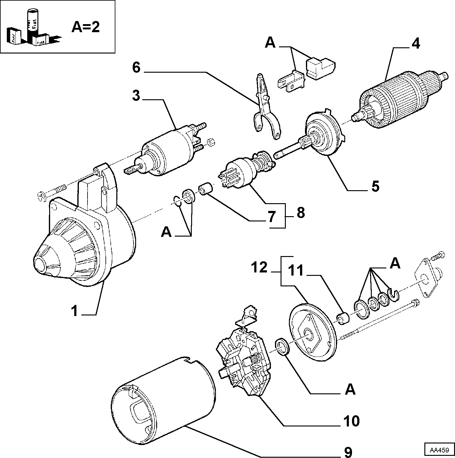 FIAT 9939772 - Bush, starter shaft autospares.lv