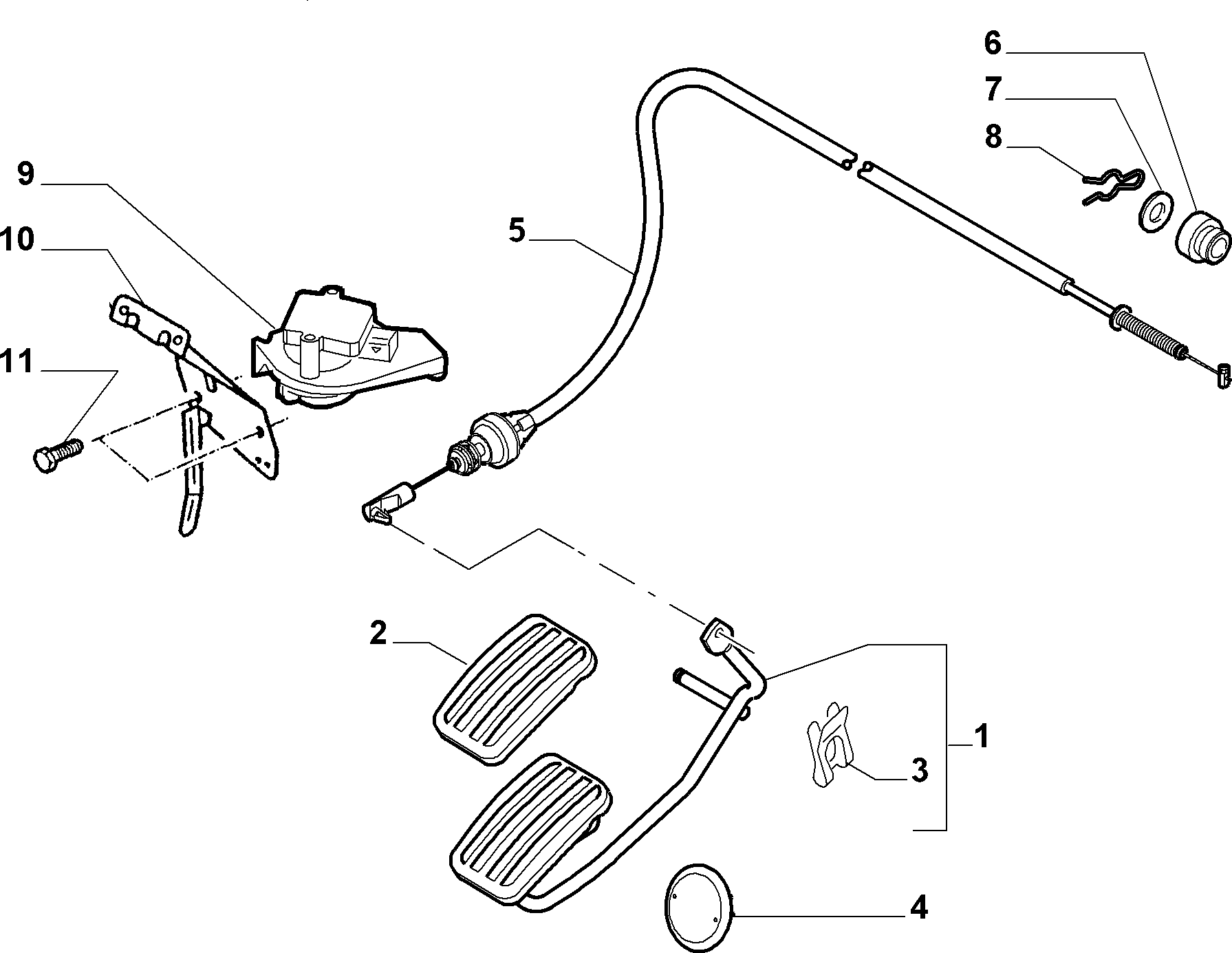 FIAT 9567221980 - Accelerator Cable autospares.lv