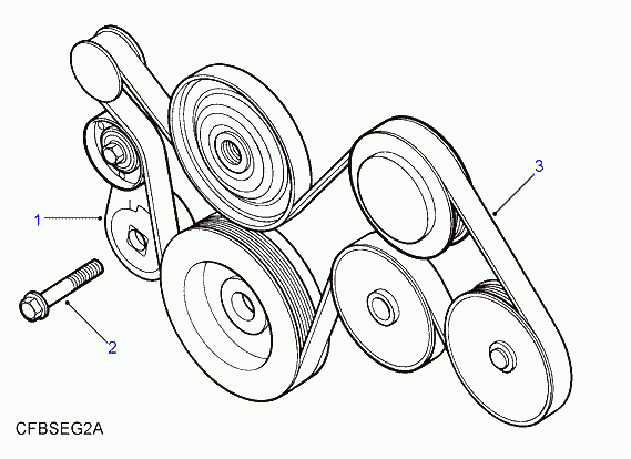 Rover PQS101510 - Drive belt - with ace, 2.5l 5 cyl turbo diesel, with air conditi: 1 pcs. autospares.lv