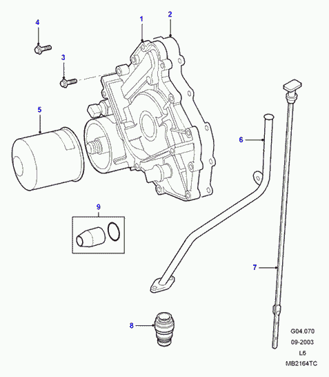 Rover LPW 100230 - Oil pump, oil filter, 2.5 kv6 petrol, automatic transmission: 1 pcs. autospares.lv