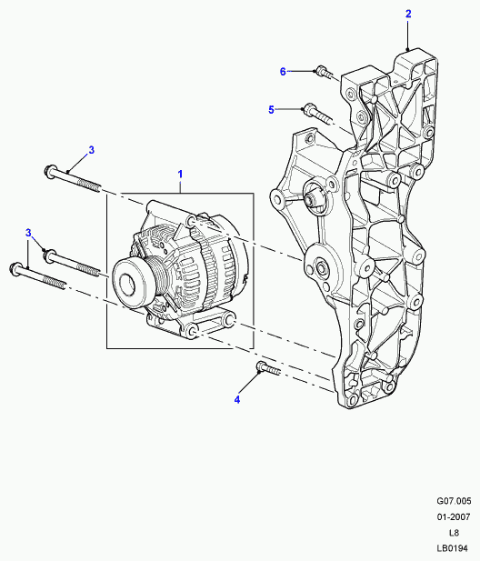 FORD YLE 500310 - Alternator, 2.4l duratorq-tdci hpcr(140ps)-puma: 1 pcs. autospares.lv