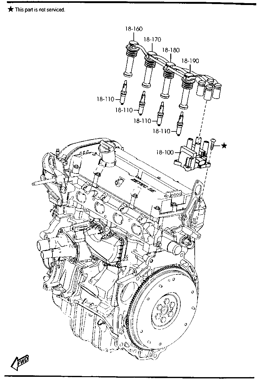 MAZDA C201-18-170A - Engine electrical system (gasoline): 1 pcs. autospares.lv