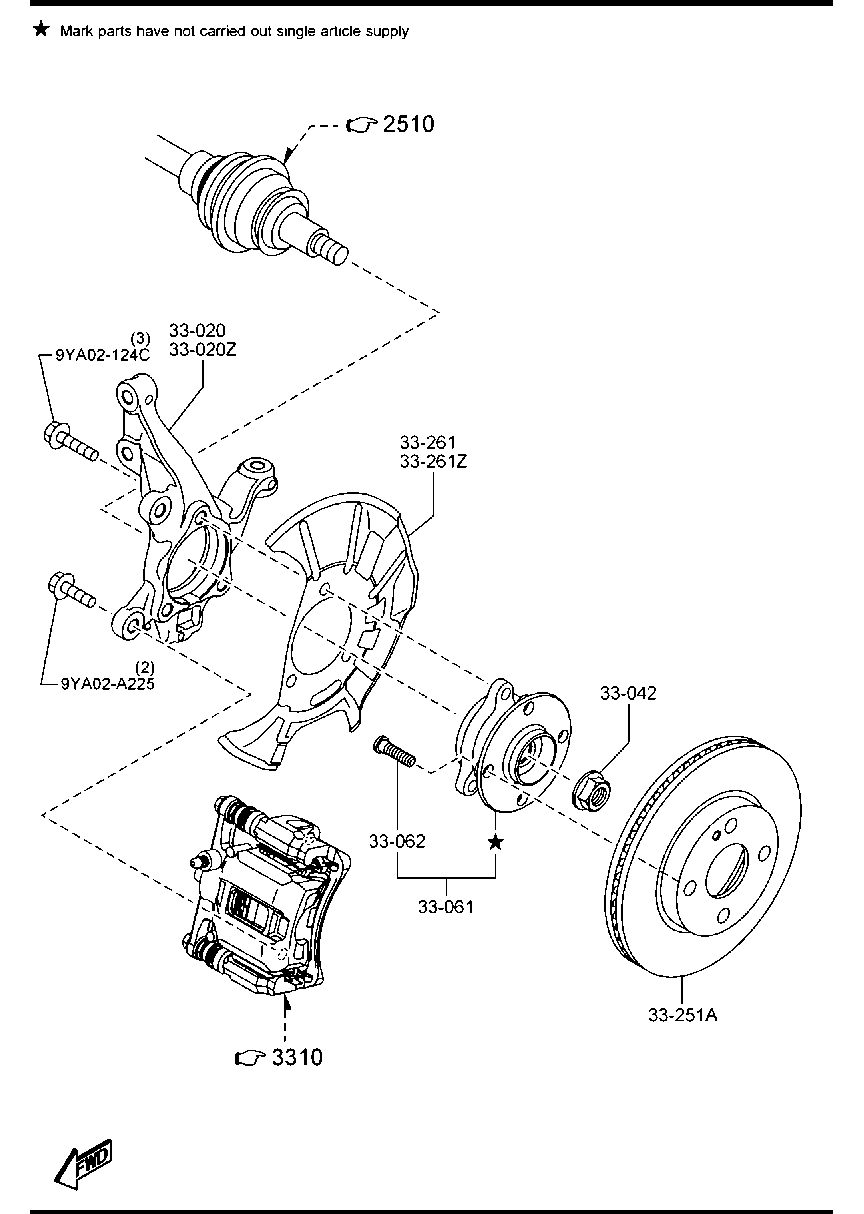 MAZDA DA7R-33-251 - Brake Disc autospares.lv