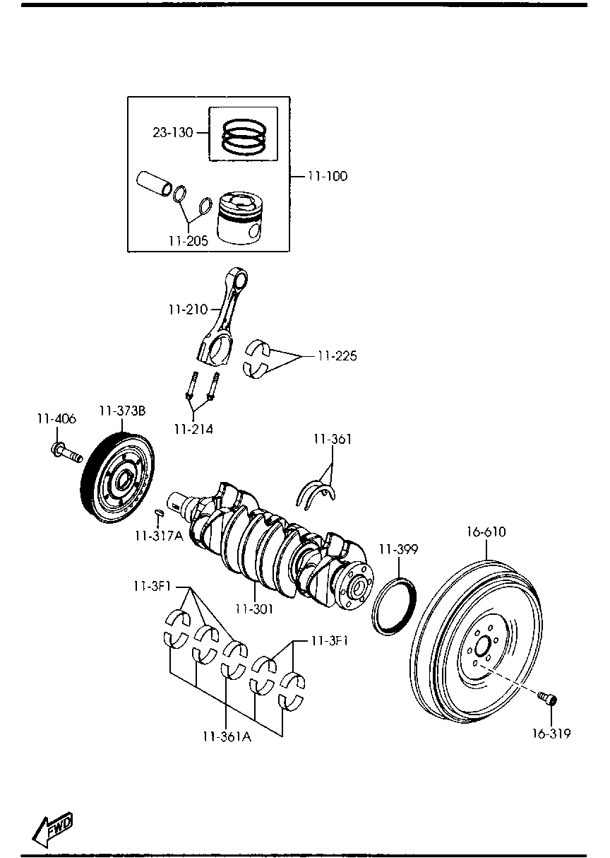 MAZDA Y401-11-312 - Shaft Seal, crankshaft autospares.lv