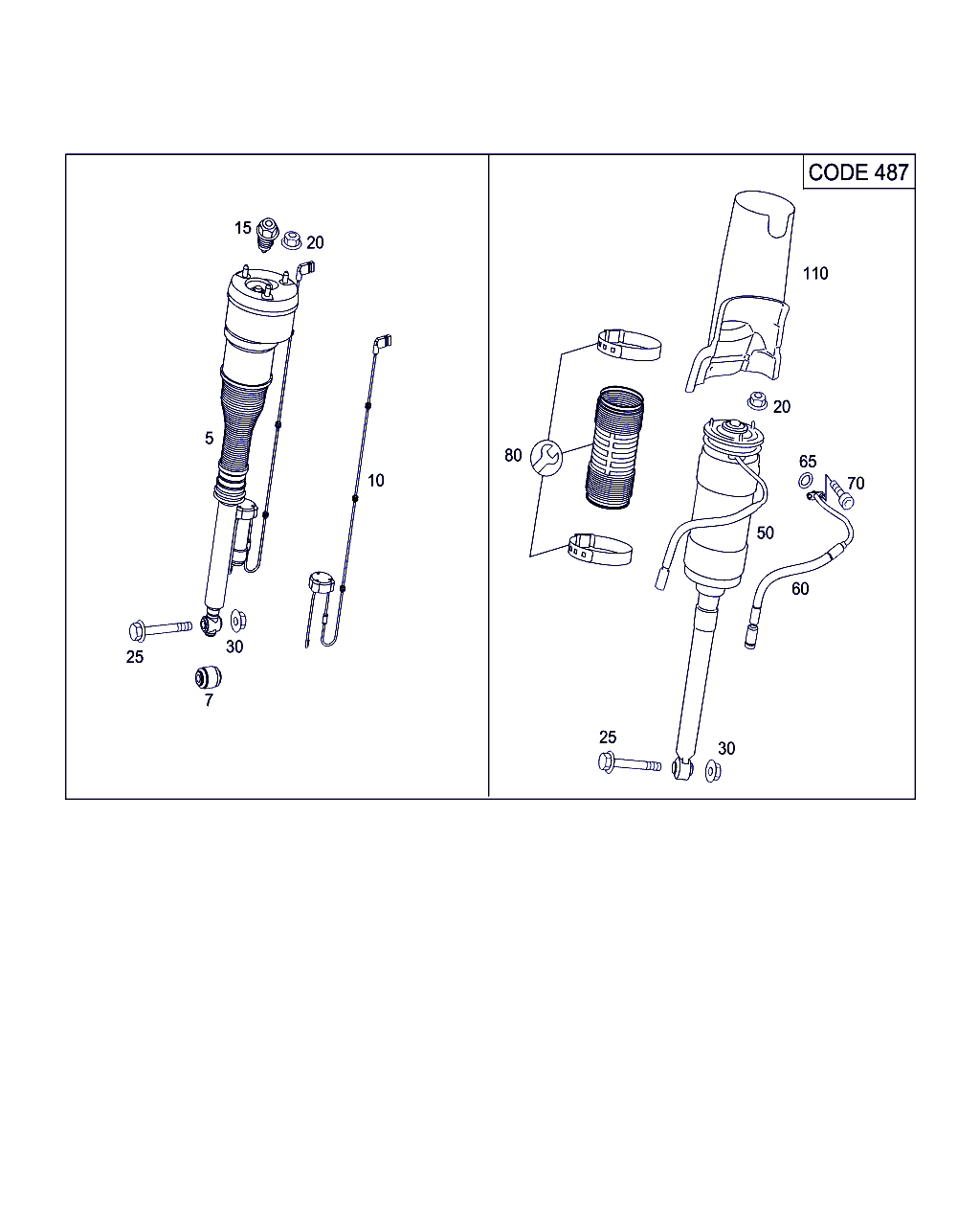 Mercedes-Benz N 000000 005270 - Spring strut and spring strut mounting rear: 002 pcs. autospares.lv