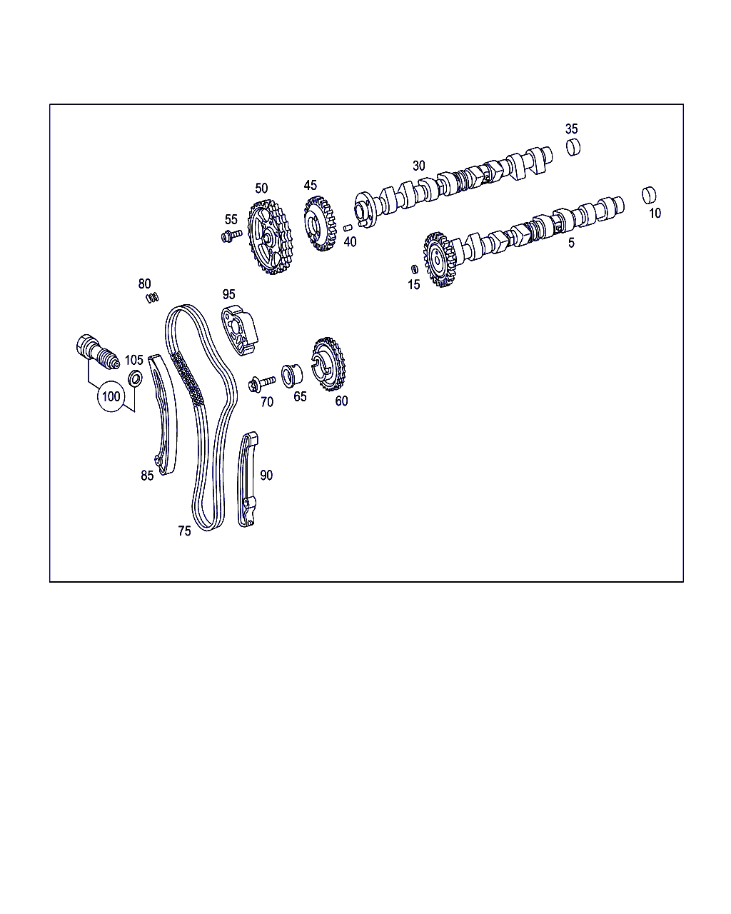 Mercedes-Benz A 640 050 01 11 - Camshaft and chain drive: 001 pcs. autospares.lv