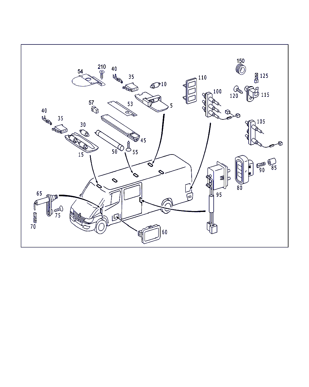 Mercedes-Benz N 000000 002061 - Interior lamp, contact switch: 003 pcs. autospares.lv