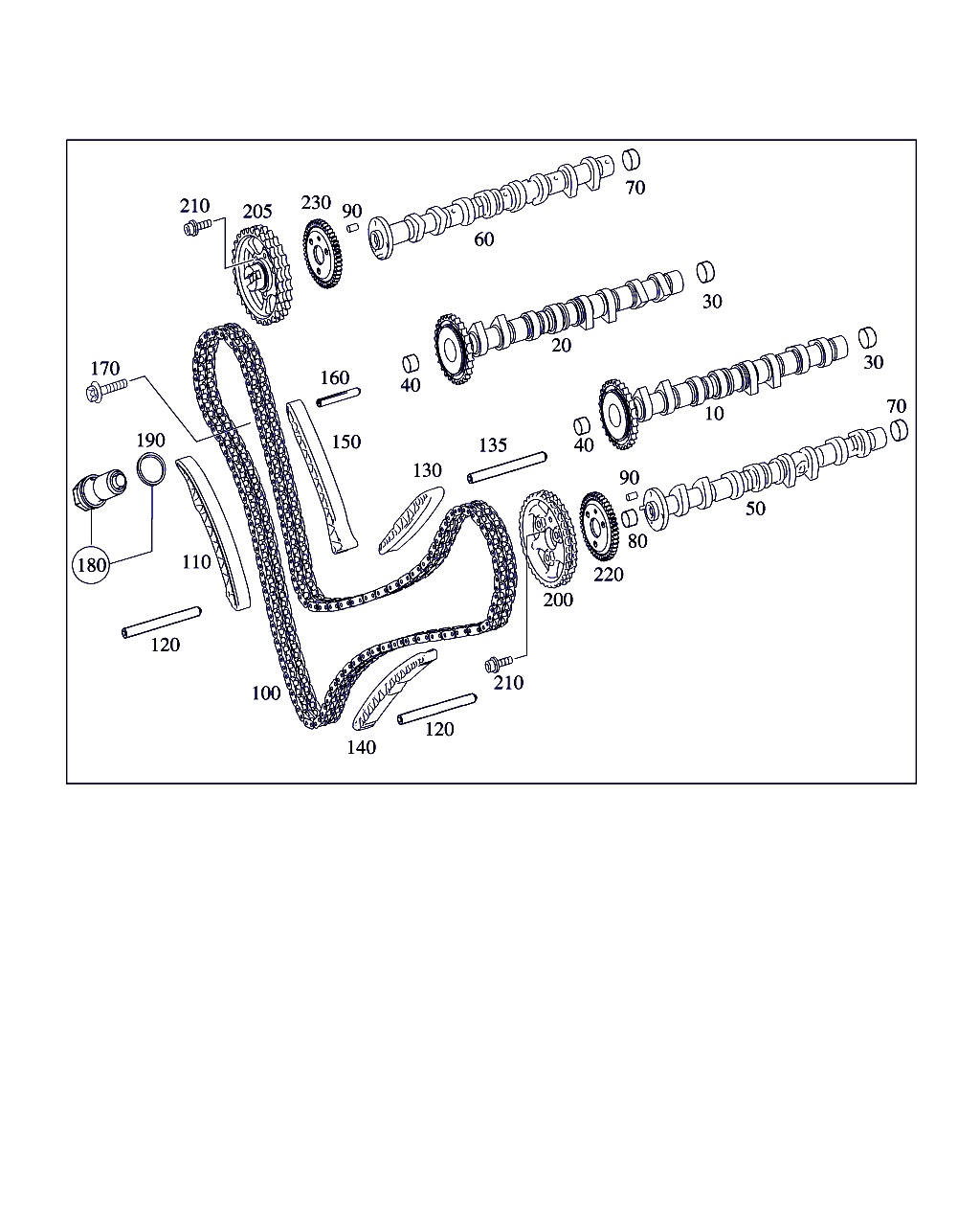 Mercedes-Benz A 642 050 03 11 - Camshaft and chain drive: 001 pcs. autospares.lv