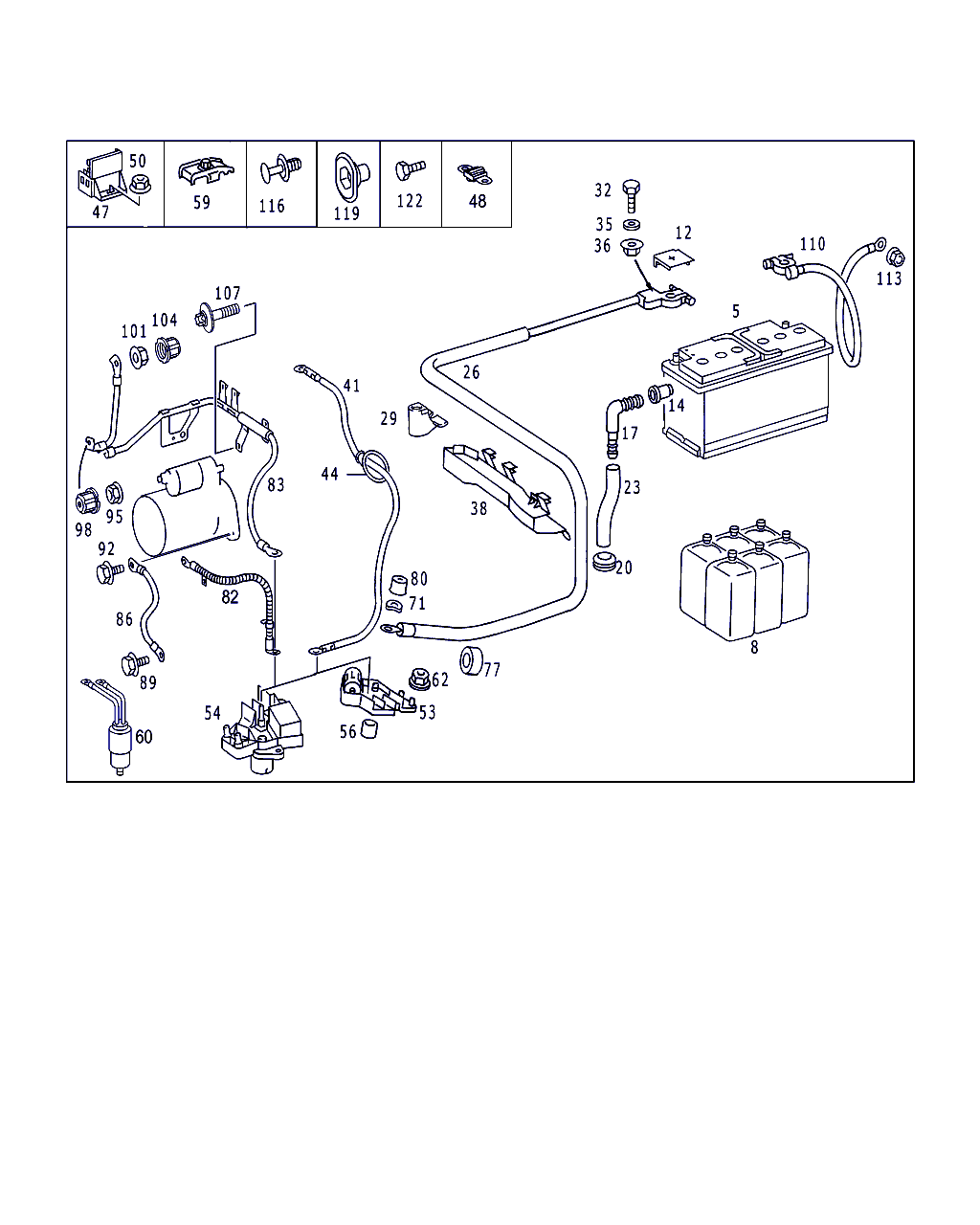 Mitsubishi A 000 982 30 08 - Battery,starter/alternator cable: 001 pcs. autospares.lv