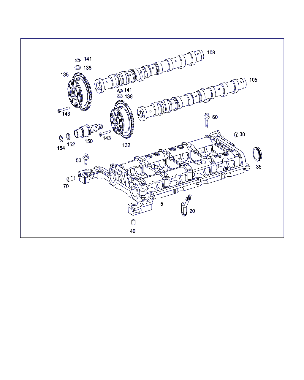 Mercedes-Benz A 271 050 06 47 - Camshaft bearing housing and camshaft: 001 pcs. autospares.lv