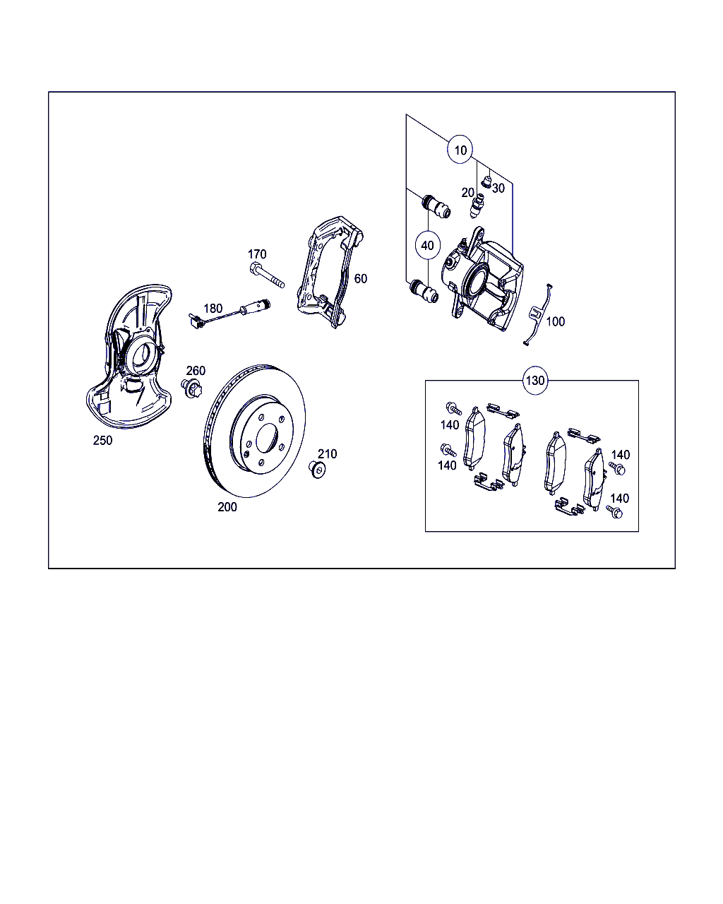 Mercedes-Benz (BBDC) A 000 421 30 12 - Front wheel brake: 002 pcs. autospares.lv